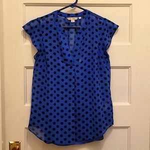 Boden sheer polka dot blouse with matching camisole